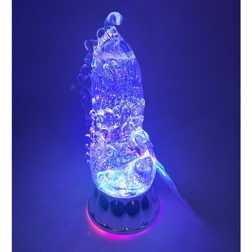 Peacock Fantasy LED Color Change Glitter Acrylic Globe Light **Batteries Not Inc